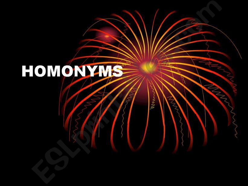 Homonyms powerpoint