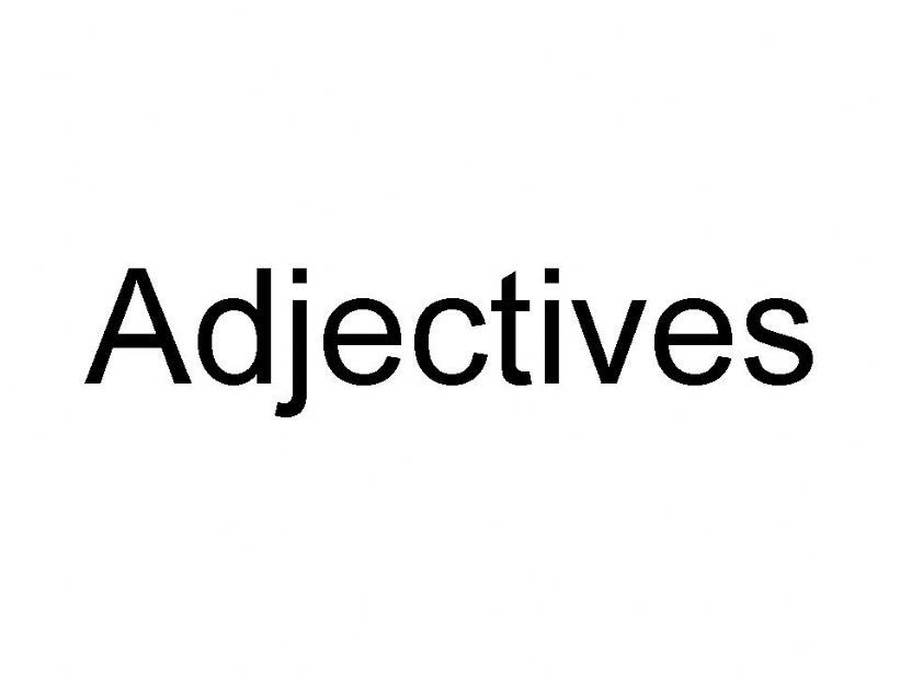 adjectives powerpoint