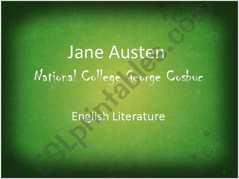 Jane Austen  powerpoint