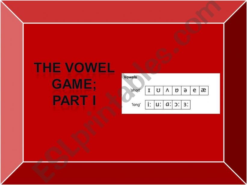 The vowel game part 1 powerpoint