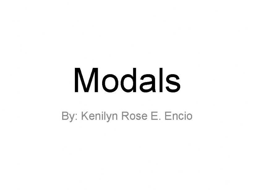 modals powerpoint