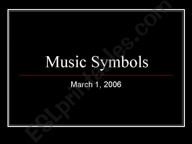 Music Symbols powerpoint