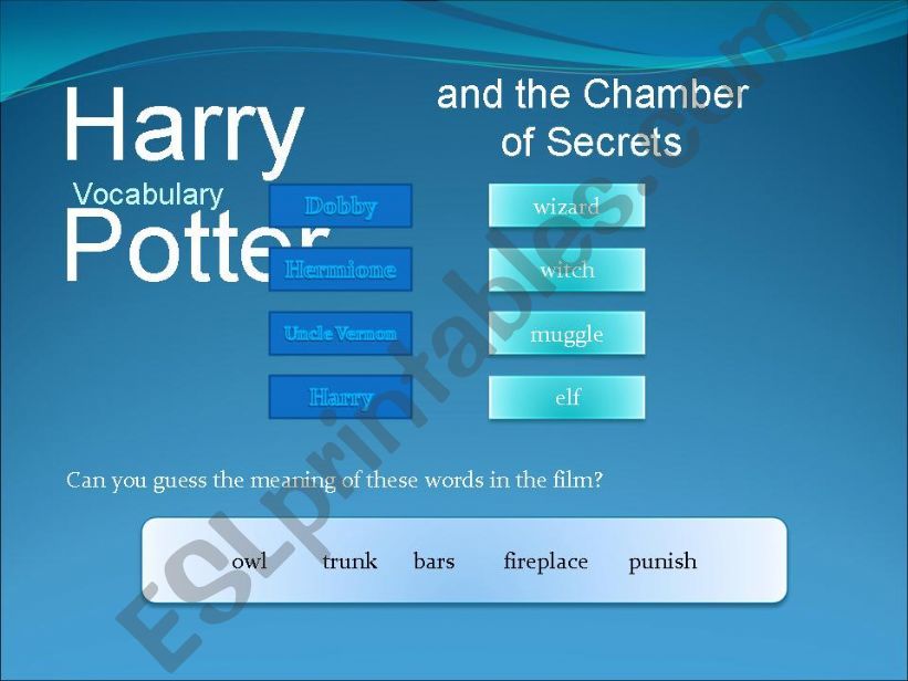 Harry Potter and the Chamber of Secrets Powerpoint with Questions on the film