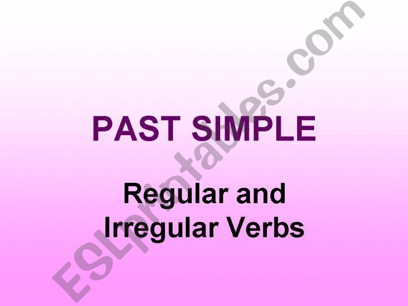 Past Simple Practise Part II powerpoint