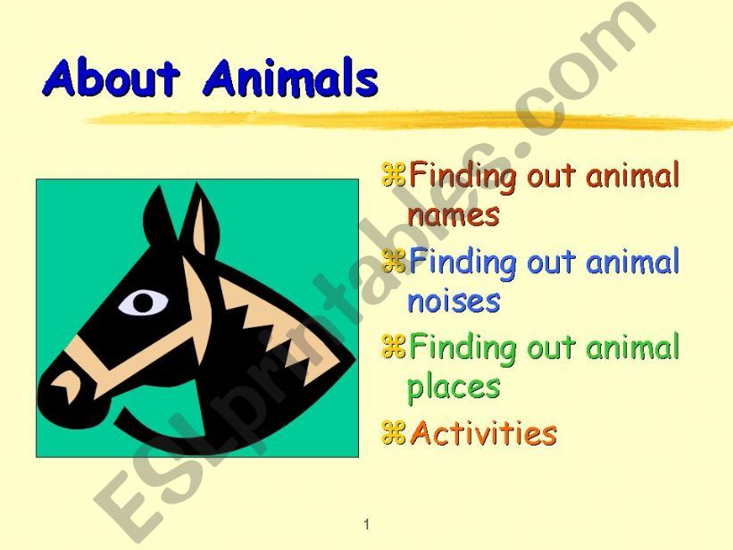 About Animals powerpoint