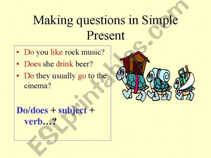 MAKING QUESTIONS IN SIMPLE PRESENT
