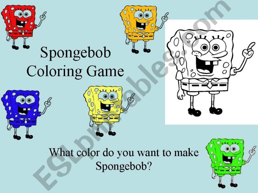 Spongebob Coloring Game powerpoint