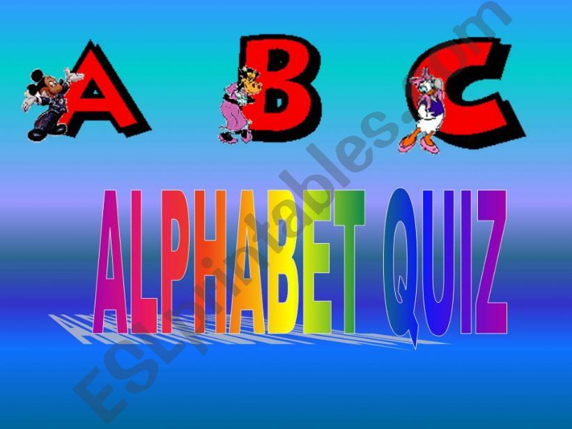 Alphabet quiz powerpoint