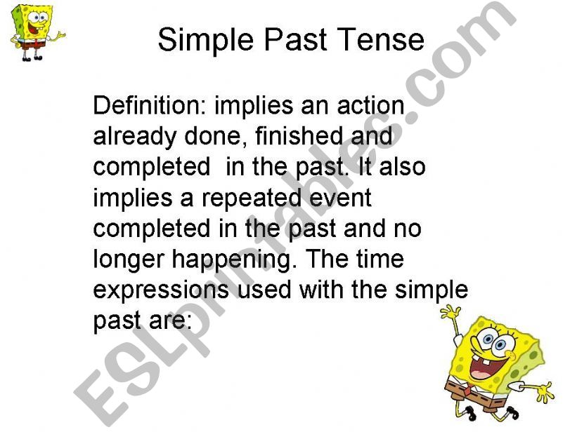 Simple past Tense powerpoint