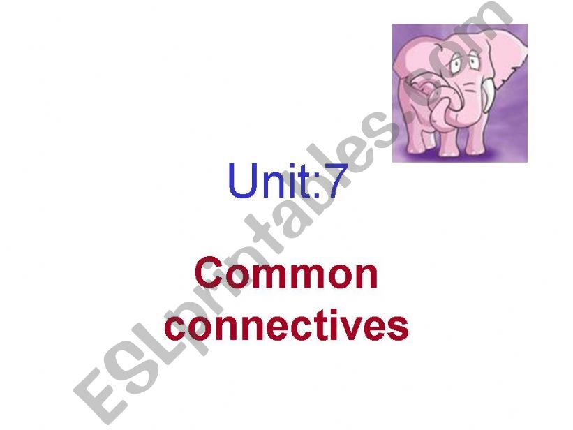 Common Connectives powerpoint