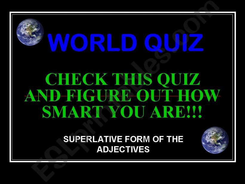 World Quiz powerpoint