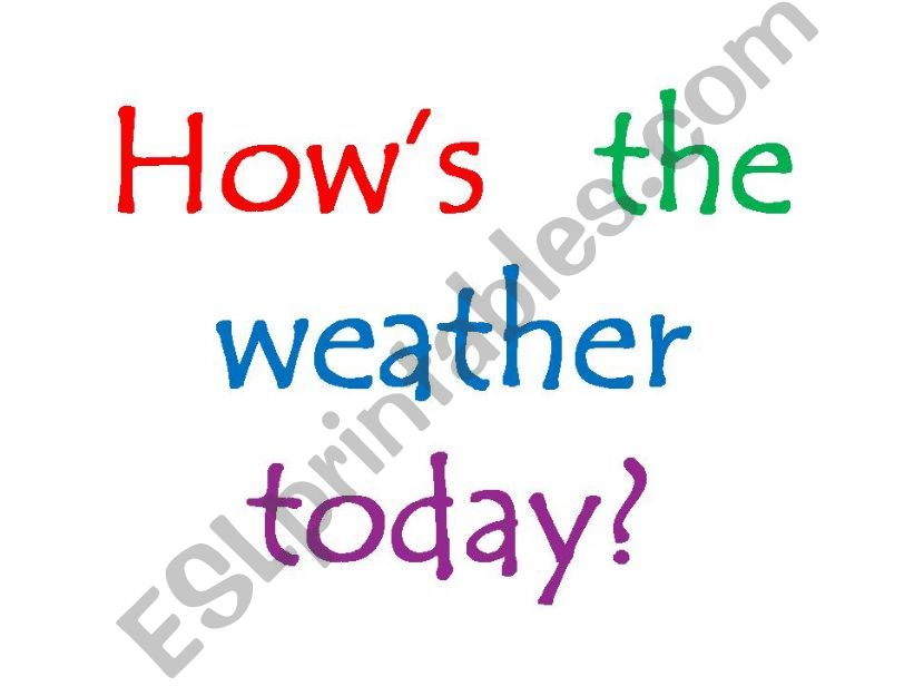 How is the weather today? powerpoint
