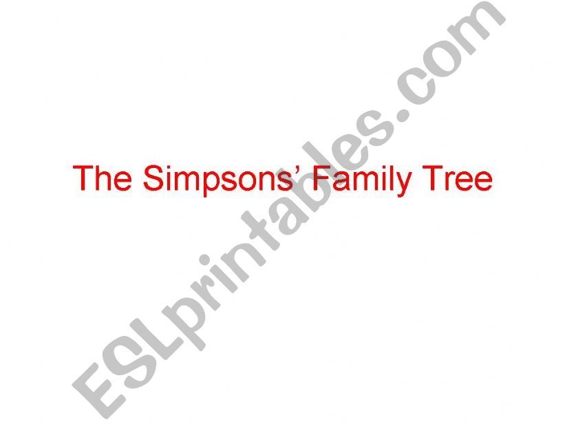 the simpsons family tree powerpoint