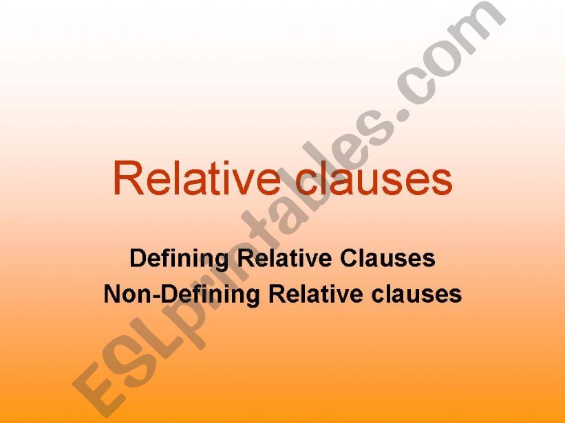 Relative clauses case powerpoint