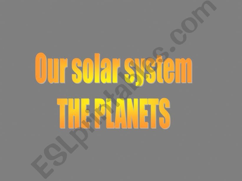 The planets powerpoint