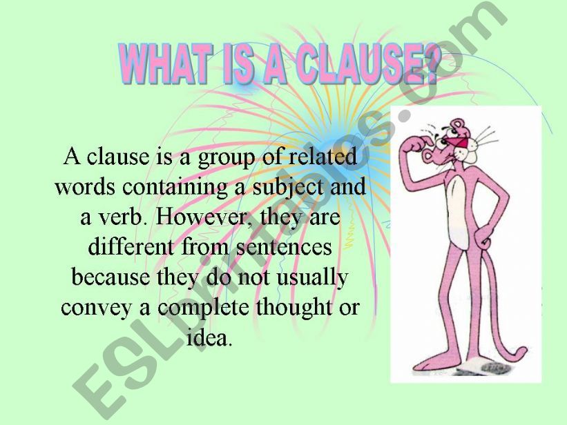what is a clause? powerpoint