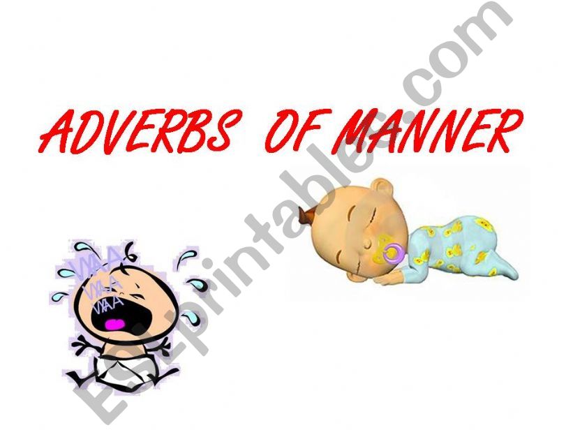 ADVERBS OF MANNERS powerpoint