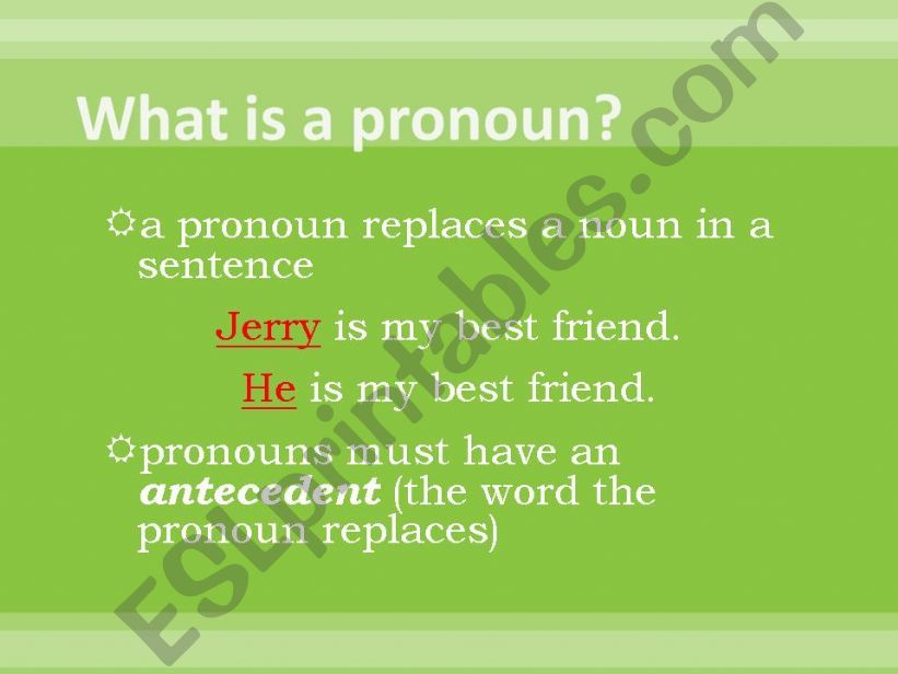 Pronouns powerpoint