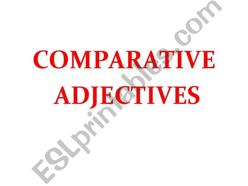 Comparative Adjectives powerpoint
