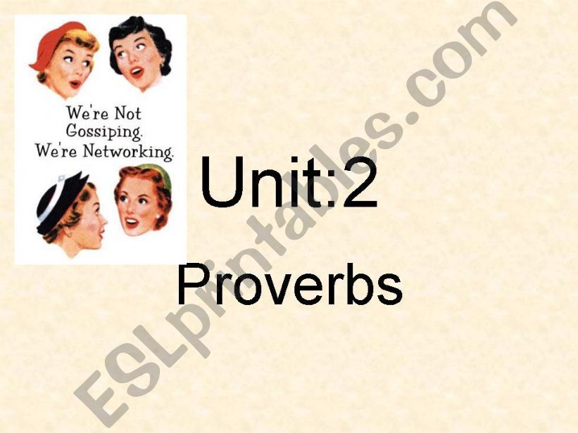 Proverbs powerpoint
