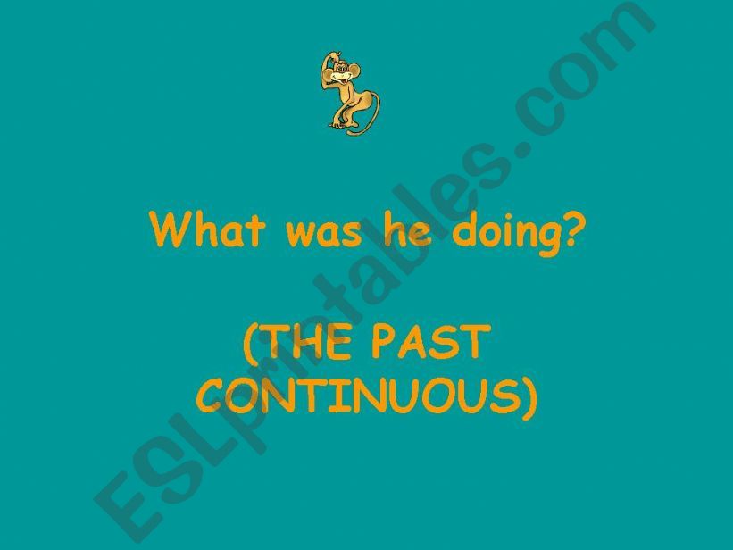 The past continuous powerpoint