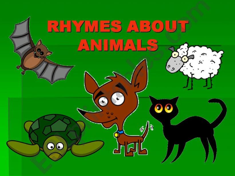 RHYMES ABOUT ANIMALS powerpoint