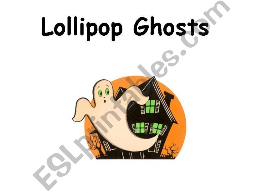 How to make lollipop ghost powerpoint