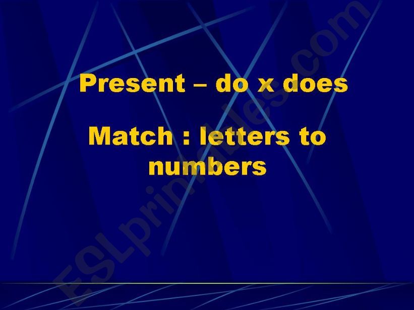 Simple present - Using Do x Does