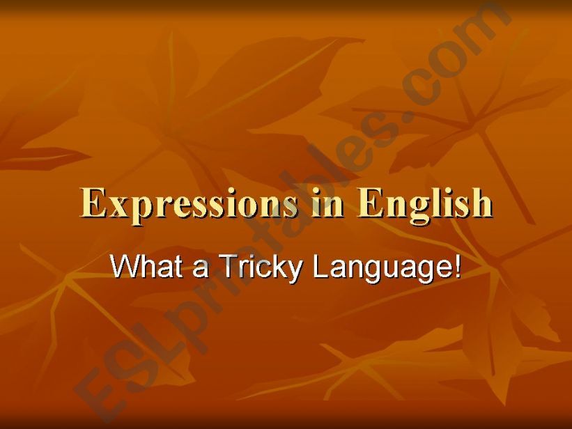 Expression in English powerpoint