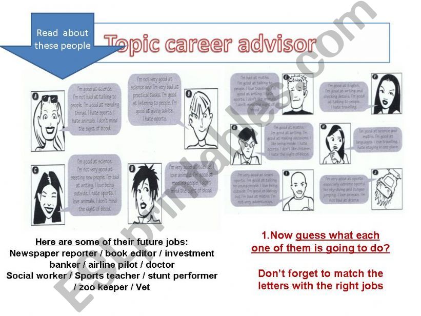 Career advisor/jobs powerpoint