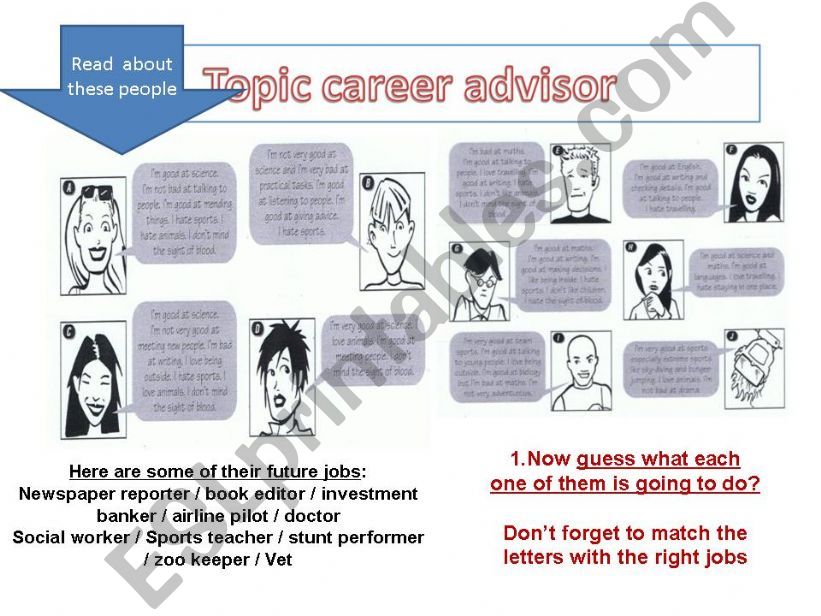 Career advisor/jobs powerpoint