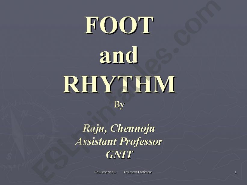 FOOT AND RHYTHM powerpoint