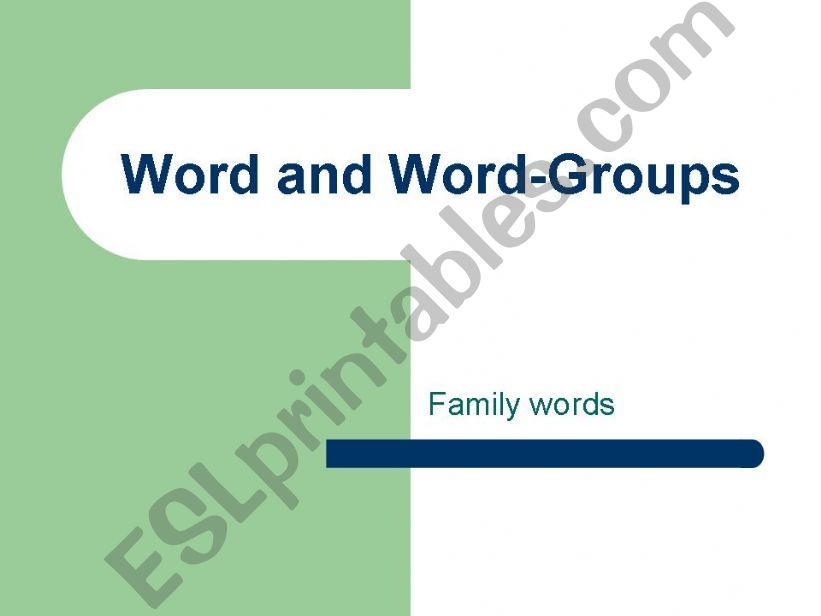 Word and Word-Groups powerpoint