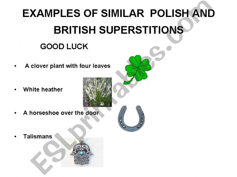 Superstitions part 3 powerpoint