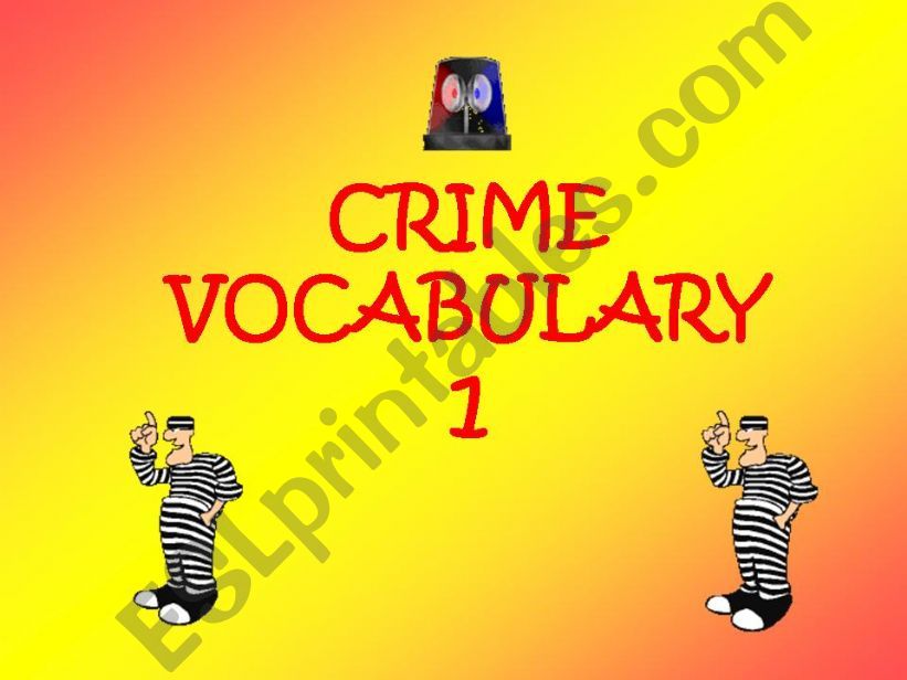 CRIME VOCABULARY-1 powerpoint