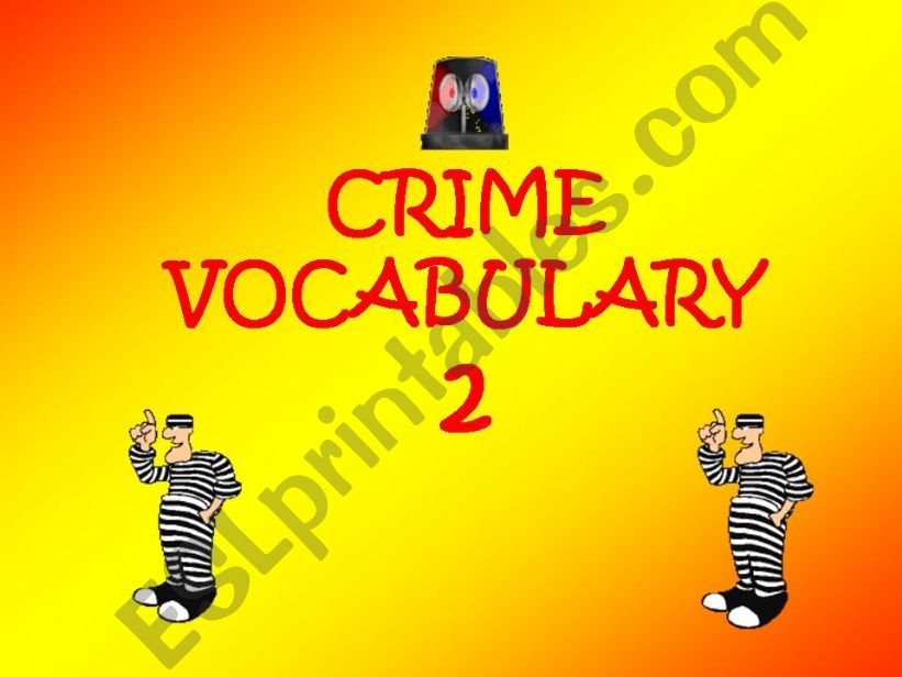 CRIME VOCABULARY-2 powerpoint