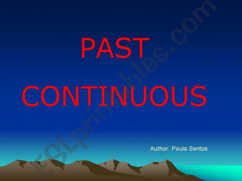 Past Continuous powerpoint