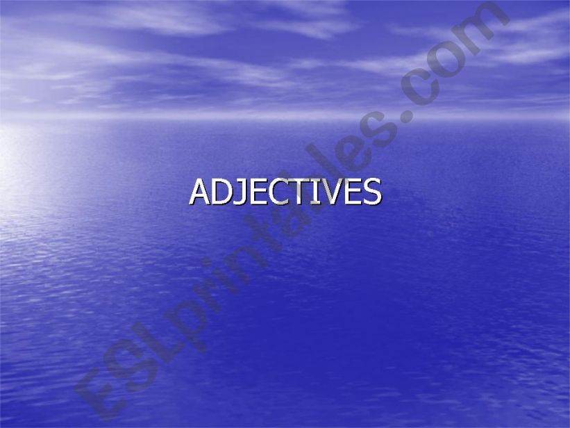 Adjectives powerpoint