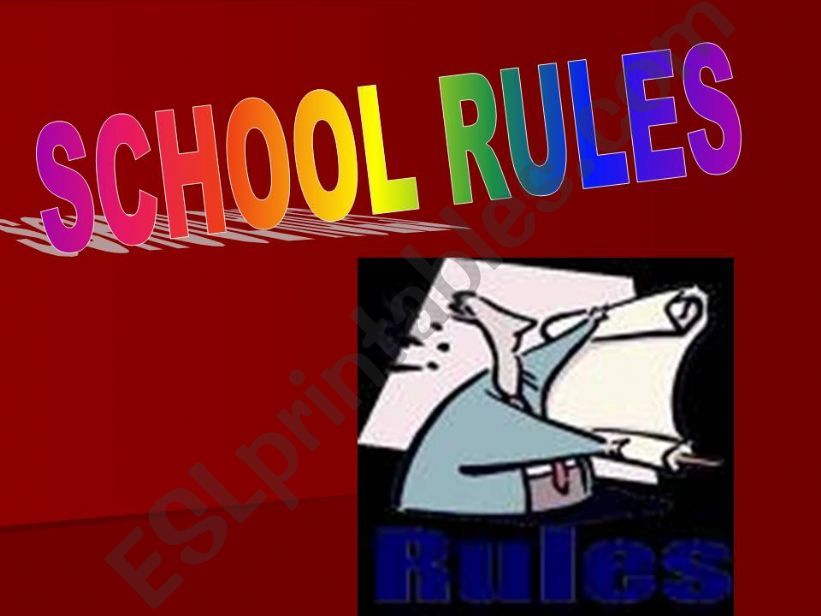 school rules powerpoint