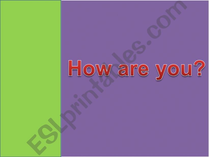 How are you? powerpoint