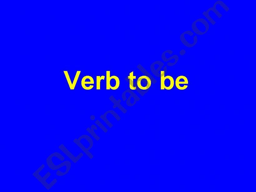to be - all forms powerpoint