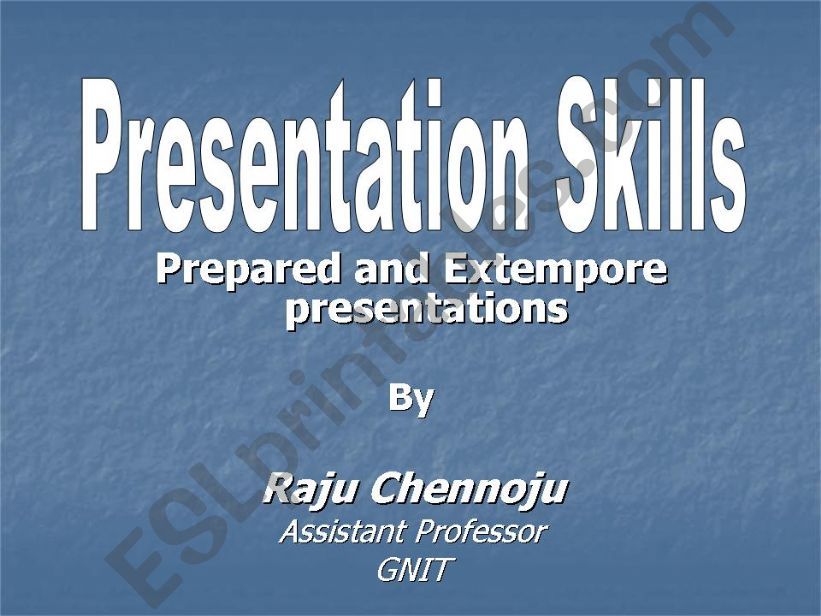 Presentation skills powerpoint