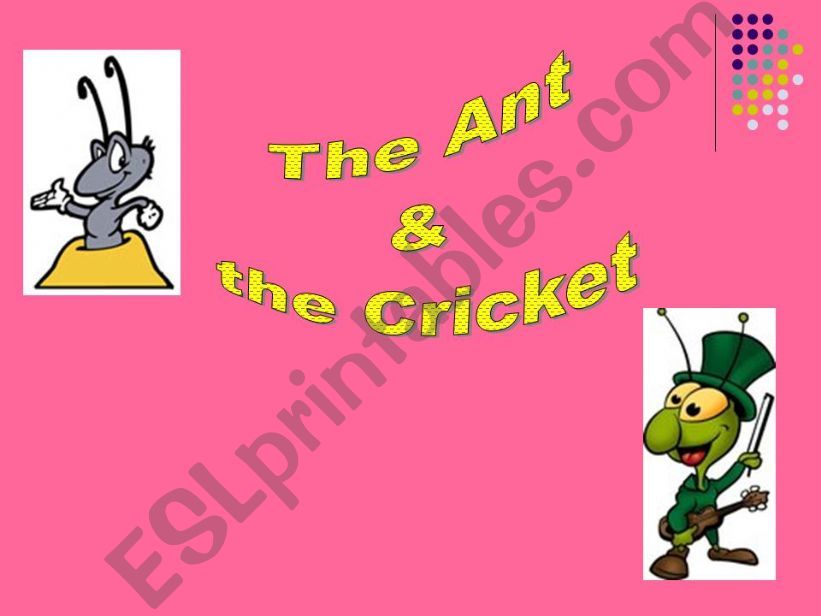 The ant and the cricket  powerpoint