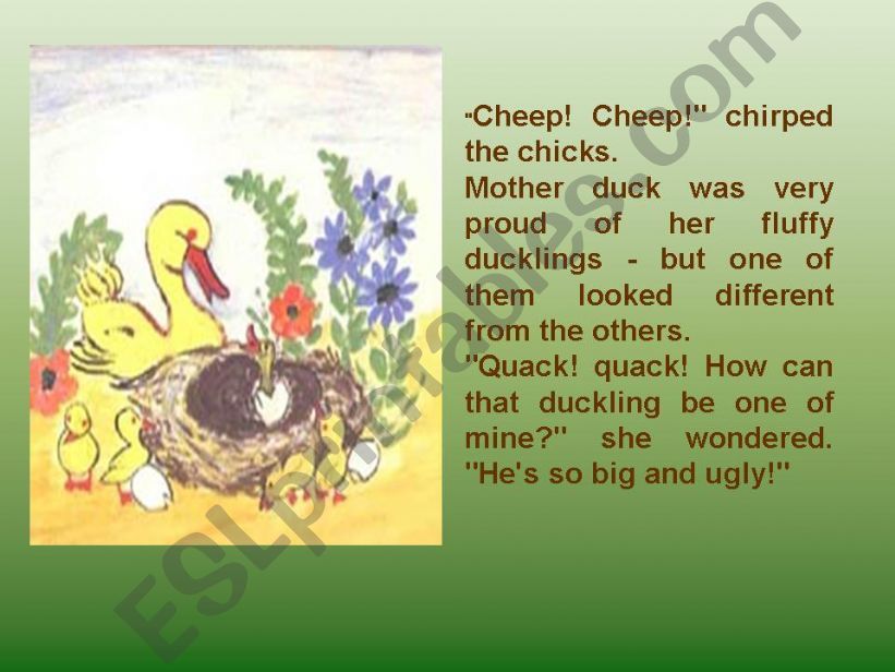 the ugly duckling part 3 powerpoint