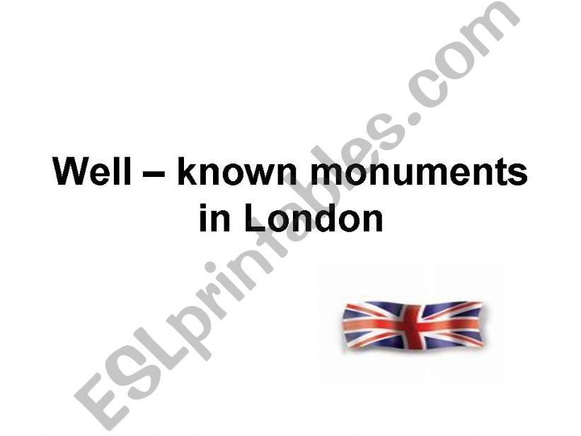 Monuments in London (part 1) powerpoint