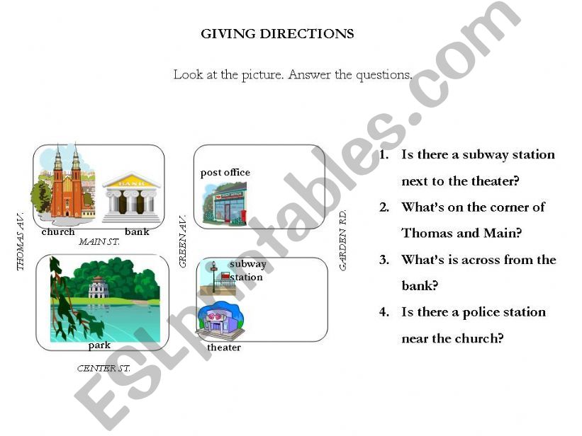 Giving directions powerpoint