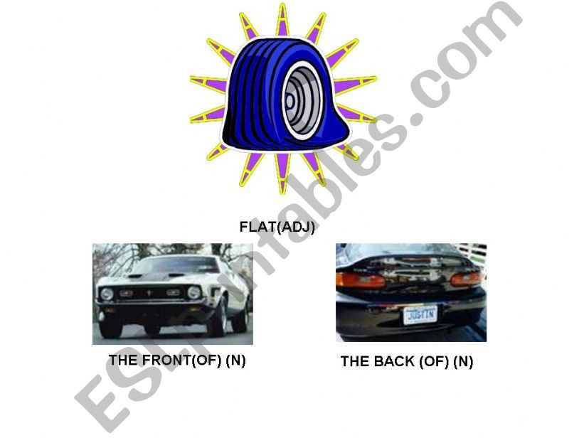 vocabulary about cars powerpoint