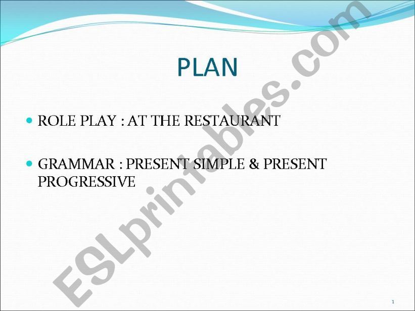 at the restaurant powerpoint