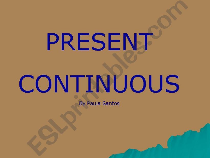 Present Continuous powerpoint