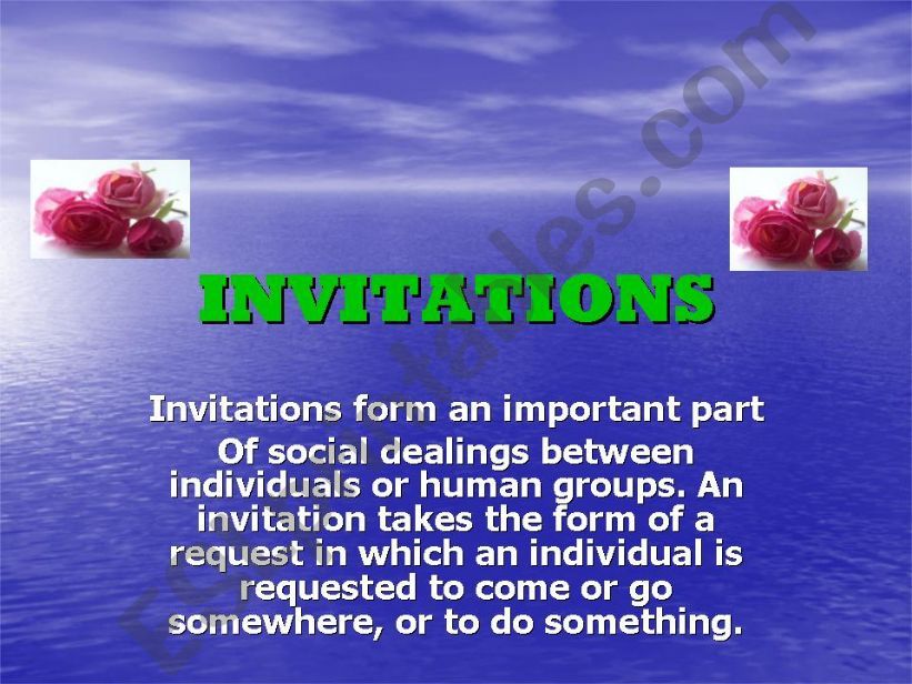 INVITATIONS powerpoint